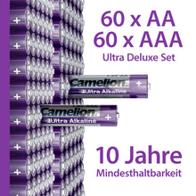 Camelion Ultra Alkaline 60 AA + 60 AAA Batterien, 120 Stück, langlebig