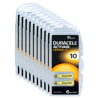Duracell Activair Hörgerätebatterien Typ 10 - 60 Stk