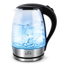 T24 Glas Wasserkocher Edelstahl 1,7 L BPA frei 2200W