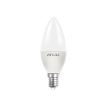 ARCAS LED Lampe 10 Stück LED Glühbirne / Kerze C37 / E14 / 6W entspricht 40W Glühlampe / 510 Lumen / warm weiß (3000K)