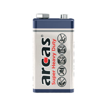 10 Stück Arcas Zink-Kohle Block Batterien 9V/6F22