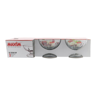 Maxim 3-teiliges Glasschalen-Set , Eisbecher, großzügige Kapazität von 20 cl