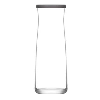 Glas Karaffe 1,2L mit Deckel in Grau Serie Vera Vielseitiger Krug