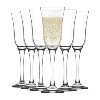 Champagnergläser 190ml Set 6tlg. Champagnerkelche, Prosecco Sekt Glas