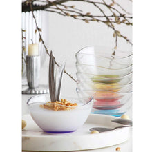 LAV 6tlg Glasschalen Coral Vira mit farbige Boden Schalen Glasschale Dessertschale farbige Glasschale Vorspeise Glas Gläser 310ml