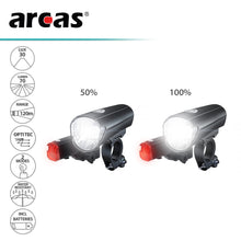ARCAS Fahrradlampenset Batteriebetrieben BP1
