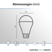 ARCAS LED Lampe 10 Stück LED Glühbirne / Birne A65 / E27 / 16W entspricht 100W Glühlampe / 1600 Lumen / Tageslicht (6500K) ALU Gehäuse