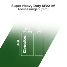 24x Camelion 6F22 Super Heavy Duty Batterie 9V