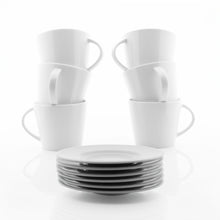 Kütahya Teetassen-Set mit untertasse Porzellan, 200ml 12tlg, Kaffeetassen Set TL12CT00