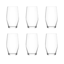 Wassergläser Set 6 teilig Gläser Set Serie- ELLA 370,  495 ml Elegantes Design Trinkglas