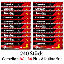 Camelion AA Mignon LR6 Plus Alkaline Batterie 240 Stück Alkaline Batterien 20 x 12er Pack