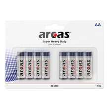 Arcas Zink-Kohle Batterien AA 8 Stück Mignon 1,5V R6
