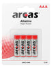 Arcas Alkaline AAA ``High Power`` Batterien 4 Stück Micro 1,5V R03