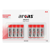 Arcas Alkaline AA ``High Power`` Batterien 8 Stück Mignon 1,5V LR6