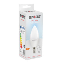 ARCAS LED Lampe – LED Glühbirne / Kerze C37 / E14 / 4W entspricht 28W Glühlampe / 340 Lumen / warm weiß (3000K)