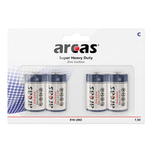 Arcas C Batterien 4 Stück LR14 Baby 1,5V Zink-Kohle Batterien