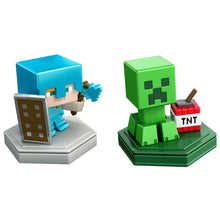 Mattel Minecraft GKT43 - Earth Boost Minifigur "Alex + Creeper" 2er-Pack mit NFC-Chip für das Augmented-Reality-spieß ÑEarthì für mobile geräte