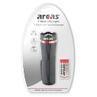 ARCAS 1 Watt Zoom LED Kunststoff Taschenlampe