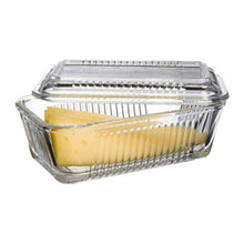 Butterdose aus hochwertigem Glas"Serie Frigo" 17x10 cm aus Hartglas