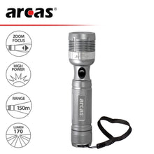 ARCAS 3 Watt Zoom LED Aluminium Taschenlampe
