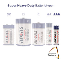 Arcas Zink-Kohle Micro-AAA Batterien 4 Stück Micro 1,5V R03