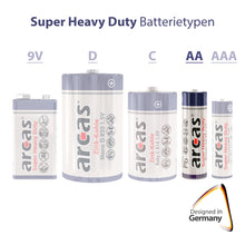 Arcas Zink-Kohle Batterien AA 8 Stück Mignon 1,5V R6