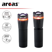 ARCAS 1 Watt Zoom LED Kunststoff Taschenlampe
