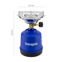 Baygas Campingkocher,Kunststoffkörper Blau,1- Flammig Gasherd–Kochfeld