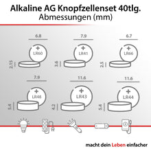 ARCAS AG Knopfzellenset 40-tlg. BP40