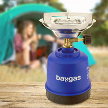 Baygas Campingkocher,Kunststoffkörper Blau,1- Flammig Gasherd–Kochfeld