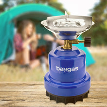 Baygas Campingkocher,Metallkörper Blau,1- Flammig für Camping/Outdoor