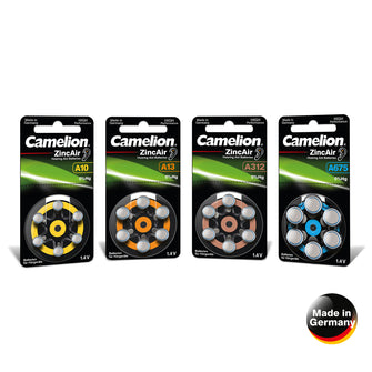 Camelion Hörgerätebatterie  60 Stück (10 Blister) Typ 10 Zinc Air P10 PR70 ZL4 Batterie für Hörgerät, Hörverstärker, Hörhilfe