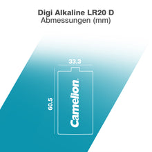 Camelion D Mono LR20 2 Stück Digi Alkaline ``High Performance``