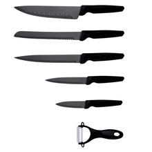 Michelino 6-teiliges Messerset, Schäler, Edelstahlklingen, Kunststoffgriff