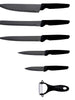 Michelino 6-teiliges Messerset, Schäler, Edelstahlklingen, Kunststoffgriff