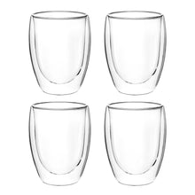 Doppelwandige Latte Macchiato Gläser 350ml, Borosilikatglas,Impolio