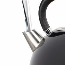 Impolio Retro Design Wasserkocher aus Edelstahl 1,7 L, schwarz