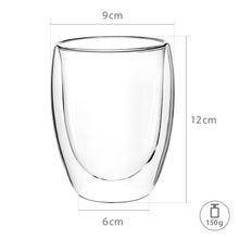 Doppelwandige Latte Macchiato Gläser 350ml, Borosilikatglas,Impolio